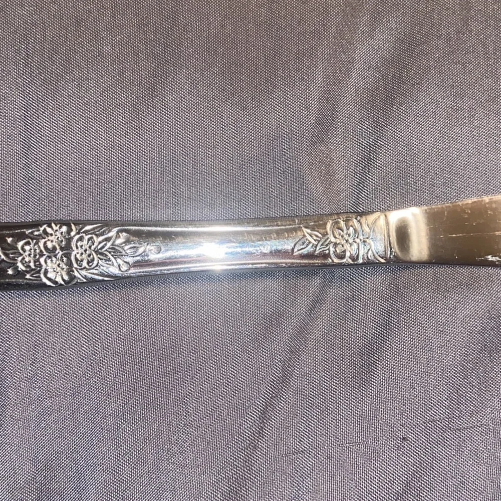 Set of four, new in plastic, stainless steel flatware knives